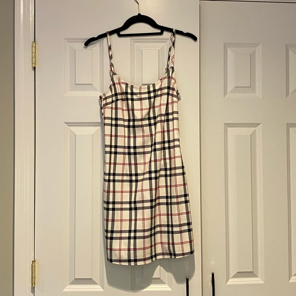 Plaid mini dress